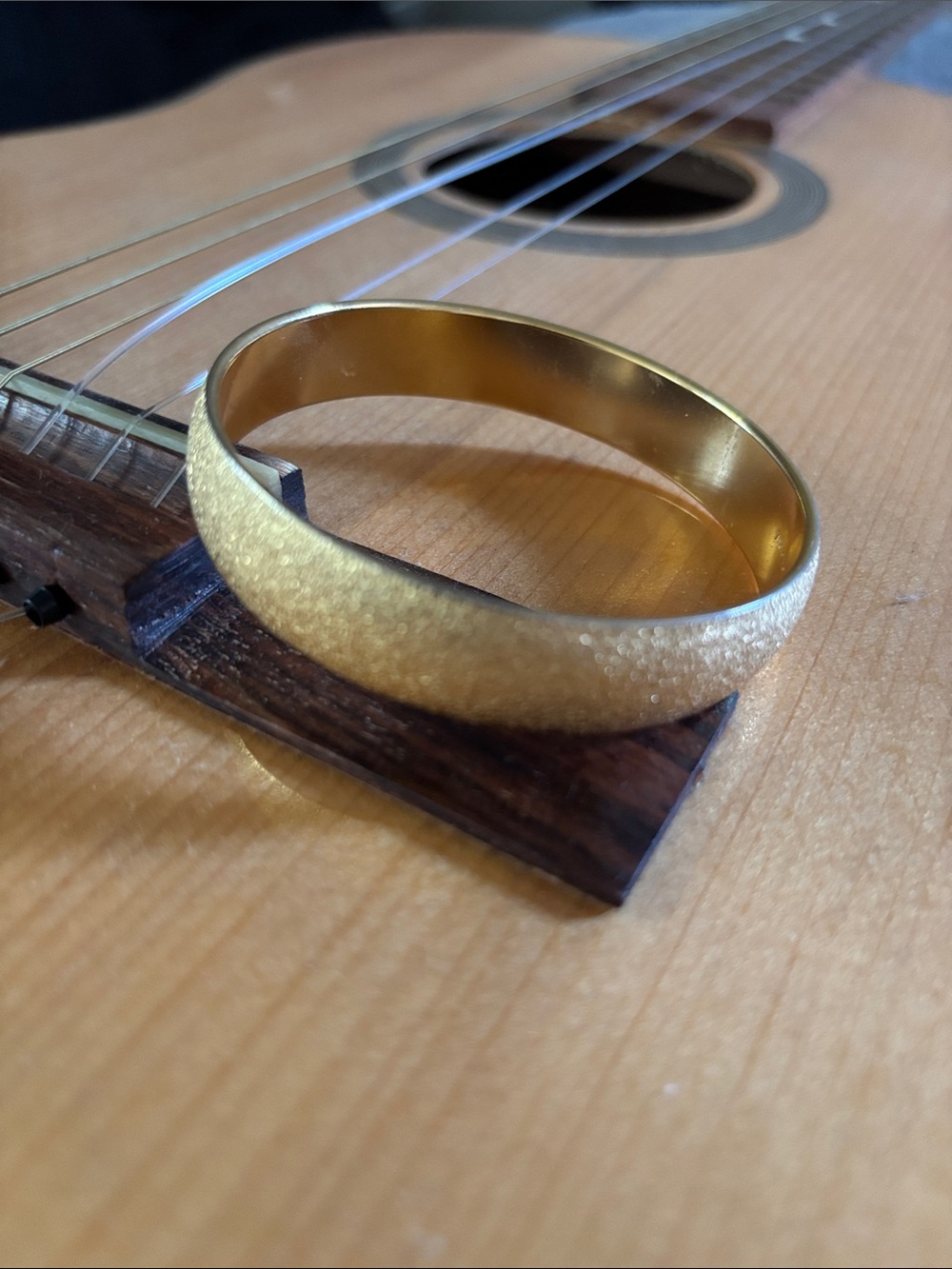 Monet Gold Textured Bangle Bracelet
